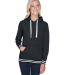 J America 8651 Relay Women's Hooded Pullover Sweat in Black
