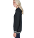 J America 8651 Relay Women's Hooded Pullover Sweat in Black