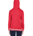 J America 8651 Relay Women's Hooded Pullover Sweat in Red