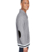 J America 8704 Peppered Fleece Shawl Collar in Pepper/ black