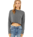 Bella + Canvas 7503 Women's Cropped Crew Fleece in Deep heather