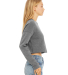 Bella + Canvas 7503 Women's Cropped Crew Fleece in Deep heather