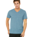 BELLA+CANVAS 3005 Cotton V-Neck T-shirt in Denim slub