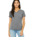 BELLA 6405 Ladies Relaxed V-Neck T-shirt in Grey triblend