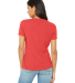BELLA 6405 Ladies Relaxed V-Neck T-shirt in Red triblend