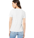 BELLA 6405 Ladies Relaxed V-Neck T-shirt in Solid white triblend