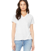 BELLA 6405 Ladies Relaxed V-Neck T-shirt in Solid white triblend