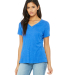BELLA 6405 Ladies Relaxed V-Neck T-shirt in True royal triblend