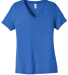 BELLA 6405 Ladies Relaxed V-Neck T-shirt in True royal triblend