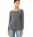 BELLA 7501 Womens Fleece Pullover Sweatshirt in Deep heather
