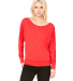 BELLA 8850 Womens Long Sleeve Dolman Top in Red
