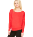 BELLA 8850 Womens Long Sleeve Dolman Top in Red