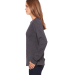 BELLA 6450 Womens Long Sleeve Missy T-Shirt in Dark grey heather