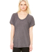 BELLA 8801 Womens Jersey Flowy Shirt in Dark grey heather