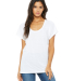 BELLA 8801 Womens Jersey Flowy Shirt in White
