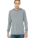 BELLA+CANVAS 3512 Unisex Jersey Hooded T-Shirt in Grey triblend