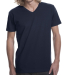 Next Level 3200 Fitted Short Sleeve V in Midnight navy