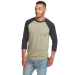 Next Level Apparel 6251 Unisex CVC Three-Quarter S in Black/ olive