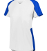 Augusta Sportswear 1523 Girls Cutter Jersey T-Shir in White/ royal