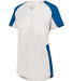 Augusta Sportswear 1523 Girls Cutter Jersey T-Shir in White/ royal