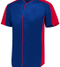 Augusta Sportswear 1655 Adult Full-Button Baseball in Navy/ red