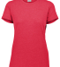 Augusta Sportswear 3067 Ladies' 3.8 oz., Tri-Blend in Red heather