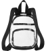 BAGedge BE268 Unisex Clear PVC Mini Backpack in Black