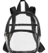 BAGedge BE268 Unisex Clear PVC Mini Backpack in Black