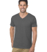 Bayside Apparel 5025 Unisex 4.2 oz., Fine Jersey V in Charcoal