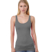 Bayside Apparel 3410 Junior's 4.2 oz., Fine Jersey in Heather charcoal