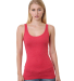Bayside Apparel 3410 Junior's 4.2 oz., Fine Jersey in Heather red
