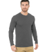 Bayside Apparel 9550 Unisex Fine Jersey Long-Sleev in Charcoal