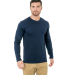 Bayside Apparel 9550 Unisex Fine Jersey Long-Sleev in Navy