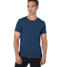 Bayside Apparel 9510 Unisex 4.2 oz., 50/50 Fine Je in Heather navy