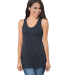 Bayside Apparel 9600 Ladies' 4.2 oz., Triblend Rac in Solid charcoal