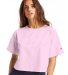 Champion Clothing T453W Ladies' Cropped Heritage T in Pink candy