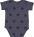 Code V 4329 Infant Five Star Bodysuit in Denim star