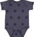 Code V 4329 Infant Five Star Bodysuit in Denim star