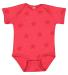 Code V 4329 Infant Five Star Bodysuit in Red star