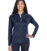 Core 365 CE401W Ladies' Kinetic Performance Quarte in Classic navy heather/ carbon