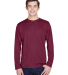 Team 365 TT11L Men's Zone Performance Long-Sleeve  in Sport maroon