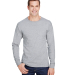 Hanes W120 Adult Workwear Long-Sleeve Pocket T-Shi in Light steel