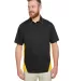Harriton M586 Men's Flash IL Colorblock Short Slee BLACK/ SNRY YLLW