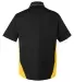 Harriton M586 Men's Flash IL Colorblock Short Slee BLACK/ SNRY YLLW
