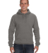 J America 8824 Adult Premium Fleece Pullover Hoode in Charcoal heather