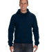 J America 8824 Adult Premium Fleece Pullover Hoode in Navy
