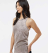 J America 8117 Ladies' Zen Jersey Tank in Cement