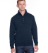 J America 8890 Adult Quilted Snap Pullover in Navy