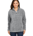 J America 8464 Unisex Boundary Shag Quarter Zip in Grey