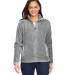 J America 8463 Ladies Boundary Shag Full Zip in Grey